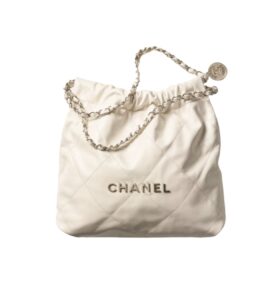 샤넬[chanel/팬더샵]22백 스몰 핸드백(화이트/은장/램스킨)