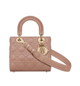 디올[dior/여왕]레이디 디올 ABC 스몰 백(블러쉬/까나쥬/램스킨)