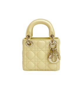 디올[dior/여왕]레이디 디올 마이크로 백(옐로우/까나쥬/램스킨)
