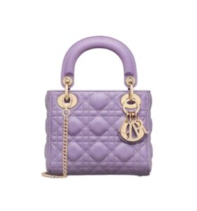 디올[dior/여왕]레이디 디올 미니 백(라일락/까나쥬/램스킨)