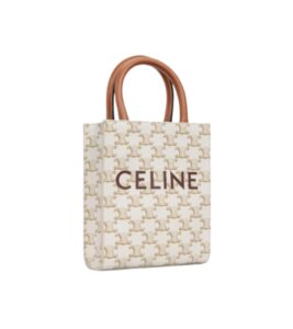 셀린느[celine/블랙프라임]커티컬 로고 카바스 미니(화이트/트리옹프 캔버스)
