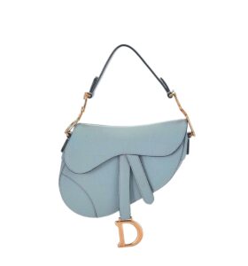 디올[dior/여왕]새들 미니 스트랩 백(페일 블루/그레인 카프스킨)