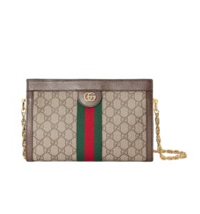 구찌[gucci/OC]오피디아 체인 스몰 숄더백(GG수프림 베이지/에보니)