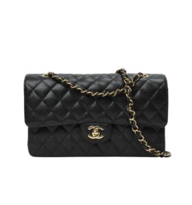 샤넬[chanel/팬더샵]*정품가죽* 클래식 플랩백 미디엄(블랙/금장/캐비어)