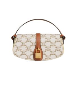 셀린느[celine/블랙프라임]타부 스트랩 클러치(화이트/트리옹프 캔버스)