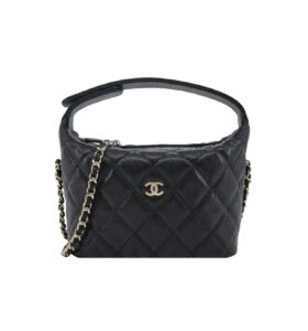 샤넬[chanel/팬더샵]호보 숄더백(블랙/금장/캐비어)