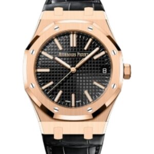 오데마피게 로얄오크 Selfwinding 41mm 15510OR.OO.D002CR.02 Rose Gold Leather Black Dial[APS]