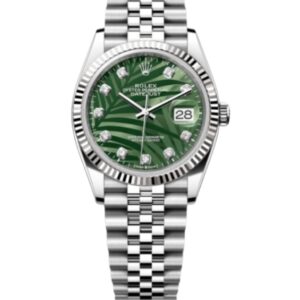 롤렉스 데이저스트 41mm 126334  Full 904L Diamond Mop Olive Green Palm Motif Dial Jubilee[CLEAN]