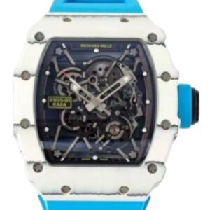 리차드밀 RM35-01 42mm White Carbon Fiber Light Blue Canvas Strap White Skeletonized[BBR]