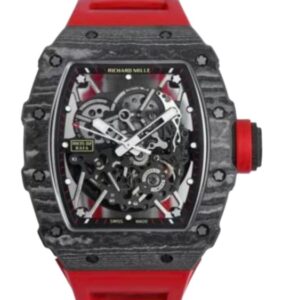 리차드밀 RM35-02 44.5mm Black Carbon Fiber Red Rubber Strap Black Skeletonized[BBR]