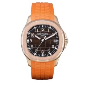 파텍필립 아쿠아넛 40mm 5167R-001 Rose Gold， Orange Rubber Strap Brown Dial[3K]