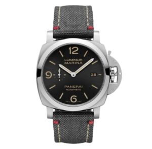 파네라이 루미노르 1950 3 Days Fu 44mm PAM00498 Steel Leather Strap Black Dial[VS]