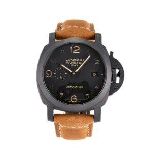 파네라이 루미노르 1950 3 Days GMT 44mm PAM01441 Ceramic Leather Strap Black Dial[VS]