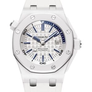 오데마피게 로얄오크 Offshore Selfwinding 42mm 15707CB.OO.A010CA.01 White Ceramics Rubber Strap Silver Dial[APS]