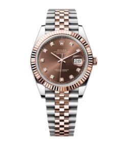 롤렉스 데이저스트 41mm Counterweight 126331-0004 Half Rose Gold Diamond Brown Dial Jubilee[ARF]
