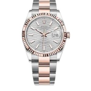 롤렉스 데이저스트 41mm Counterweight 126331-0017 Half Rose Gold Fluted Silver Dial[ARF]