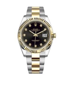 롤렉스 데이저스트 41mm Counterweight 126333-0005 Half Yellow Gold Black Diamond Dial[ARF]
