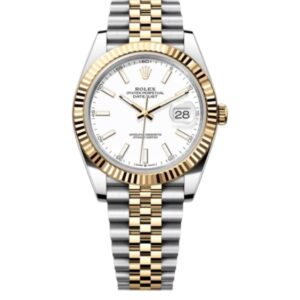 롤렉스 데이저스트 41mm Counterweight 126333-0016 Half Yellow Gold White Dial Jubilee[ARF]