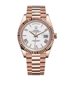 롤렉스 데이데이트 40mm Counterweight 228235-0032 Full Rose Gold Roman Numerals White Dial[ARF]