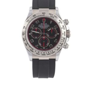 롤렉스 데이토나 40mm 116519LN White Gold Rubber Strap Arab Number Racing Black Dial[CLEAN]