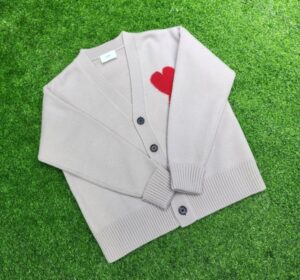 [국내배송]아미 24SS 빅하트 로고 울 가디건