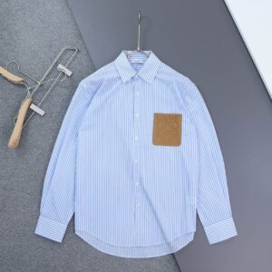 [국내배송]로에베 아나그램 레더 포켓 스트라이프 셔츠