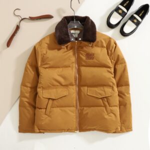 [국내배송]미우미우 [ MIU ] 여성 수입 로고 자수 개버딘 패딩 다운자켓