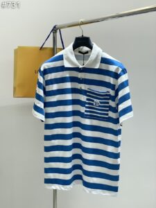 [국내배송]루이비통 모노그램 스트라이프드 폴로 셔츠