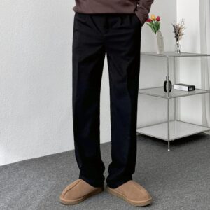 [국내배송]스톤아일랜드 심플 기모 와이드 슬랙스 링클프리 스판 팬츠