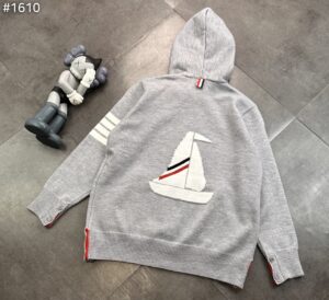 [국내배송]톰브라운 4바 니트 세일러 보트 집업 후드