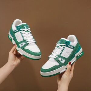 [국내배송]루이비통 L.V 트레이너 스니커즈 데님 그린