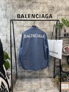 [국내배송]발렌시아가 빈티지 백로고 오버 청셔츠