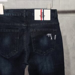 [국내배송]톰브라운 사선완장 돌핀 진청 청바지