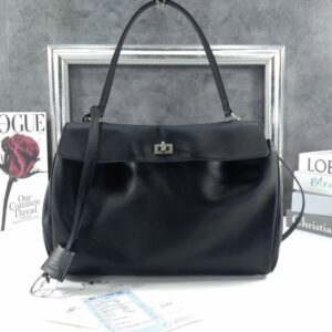 [국내배송]발렌시아가 로데오 미디엄 유즈드 이펙트 원 참 핸드백 블랙