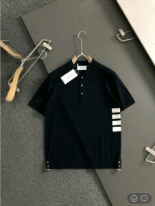 [국내배송]톰브라운 2025SS 사선 쿨니트 카라 티셔츠