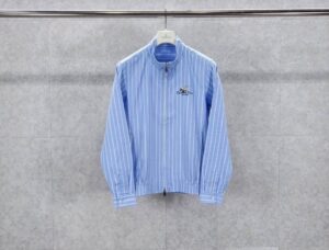 [국내배송]디올 은방울꽃(최상위버전) 자수 스트라이프 지퍼 셔츠