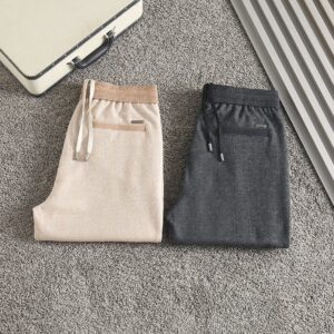 [국내배송]로로피아나 신상 포켓와펜 자수로고 밴딩 양모 슬렉스