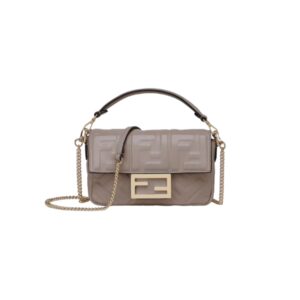 [프리미엄/해외배송]펜디 바게트 백 미니 FF(도브 그레이)