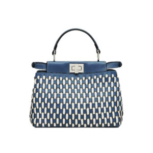 [프리미엄/해외배송]펜디 피카부 백 스몰 인터레이스(화이트/블루)